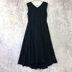 Rene ルネ フレアワンピース リボン装飾 ブラック 上品 フォーマル 36