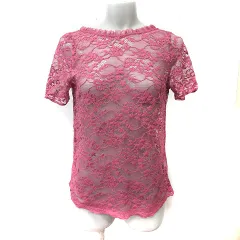 イエナ IENA カットソー 総レース 半袖 ピンク /YI