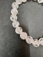 【送料無料】【強力浄化・開運】クラック水晶 天然石ブレスレット 虹の輝き パワーストーン「品番606」