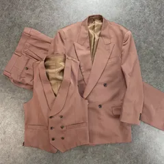 90s Vintage Bellezza Uomo Collection 3P ベレッツァウォモコレクション セットアップ 上下 テーラードジャケット スーツ 3ピース ダブルブレスト ベスト スラックス 3ピース レトロ ヴィンテージ ビンテージ