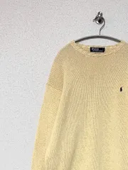 【Polo RALPH LAUREN】90-00s 刺繍ロゴ コットンニット LL ポロラルフローレン セーター ビックサイズ 古着