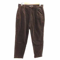 ショコラフィネローブ chocol raffine robe テーパードパンツ コーデュロイ L 茶 ブラウン /YK ●RY