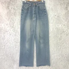 natural couture ナチュラルクチュール 長さ変えれる セルフカット デニム ライトブルー Sサイズ □〇☆のサムネイル