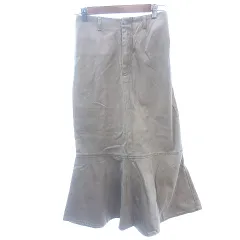 レトロガール RETRO GIRL マーメイドスカート タイト マキシ ロング カラーデニム F ベージュ /AU