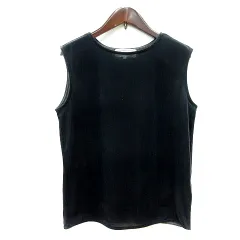 ロペピクニック ROPE Picnic カットソー クルーネック ノースリーブ ベロア 38 M ダークグレー /MN ●RY