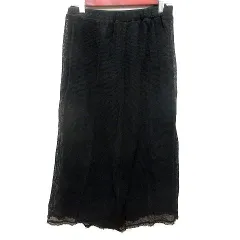 ニコアンド Niko and.. スカート タイト ロング メッシュ M 黒 ブラック /RT