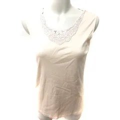 23区 オンワード樫山 ニット カットソー Uネック ノースリーブ 44 ベージュ /RT