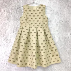petit i リボン モチーフ ジャンスカ グレージュ 120サイズ 〇□
