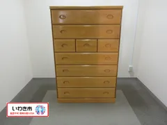 【いわき市修理再生品（修繕済み）】　整理タンス　【ブラウン】管理番号【6-5】　※配送不可、現地引取のみ、リユース品