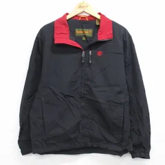 L/古着 ティンバーランド 長袖 ナイロン ジャケット メンズ 00年代 00s ワンポイントロゴ 黒 内側メッシュ【spe】 25nov17