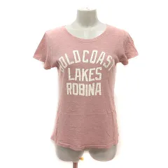 ジャーナルスタンダード JOURNAL STANDARD Tシャツ カットソー クルーネック プリント 半袖 ピンク 白 ホワイト /MS