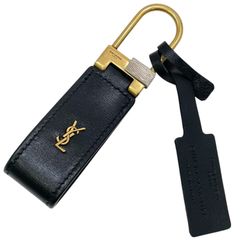 美品】サンローラン YSL ロゴ キーリング キーホルダー レザー