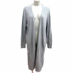 マウジー MOUSSY ロングカーディガン ニット 前開き 長袖 FREE グレー /YK