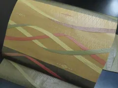 a2506-95 名古屋帯 九寸 美品 正絹 着物 名古屋仕立て