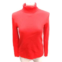 ロペピクニック ROPE Picnic ニット セーター タートルネック リブ 長袖 38 M 朱色 オレンジ /AU