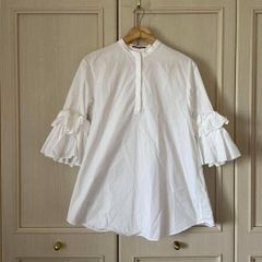 【新品】yori shirocon ループ刺繍セーラーブラウス 36  シロコン yori shirocon ループ刺繍セーラーブラウス ホワイト 36 【公式通販】