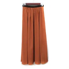 ガリャルダガランテ GALLARDAGALANTE フレアスカート ギャザー ミモレ ロング 0 XS レンガ /YI