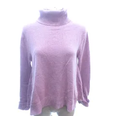 シンプリシテェ SIMPLICITE ニット セーター タートルネック ロールアップ 長袖 紫 パープル /AU