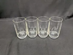 高さ約11㎝　口径約6㎝　シンプル透明　グラス　ガラスコップ　4個セット　バー　喫茶店
