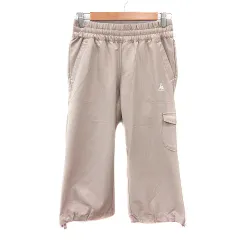 ルコックスポルティフ le coq sportif スポーツウェア クロップドパンツ ロゴ刺繍 M ベージュ /MN