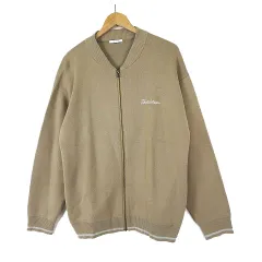 ベイフロー BAYFLOW カーディガン ニット Wジャガード ジップアップ 長袖 XL 4 モカ ベージュ 大きいサイズのサムネイル