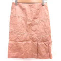 ユナイテッドアローズ UNITED ARROWS スカート タイト ひざ丈 38 オレンジベージュ /RT