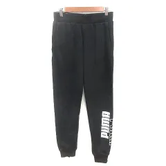 プーマ PUMA ジョガーパンツ スウェット イージー プリント S 黒 ブラック /AU