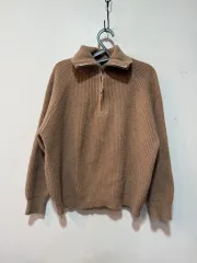 KARA ハーフジップアップ スポーツブラ ブラウン 55