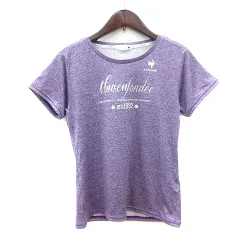 ルコックスポルティフ le coq sportif カットソー Tシャツ クルーネック プリント 半袖 M 紫 パープル /MN
