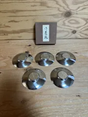 秀峯堂のステンレスの丸型の茶托 ５客セット 