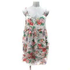 アナザーエディション ANOTHER EDITION アローズ キャミワンピース ミニ 花柄 ティアード マルチカラー /YI