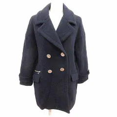 ジーナシス JEANASIS チェスターコート F 紺 ネイビー /YK