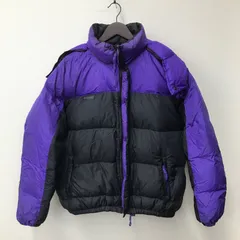 M12072 00ｓ Columbia コロンビア 中綿 ダウンジャケット フード取り外し可 2トーン バイカラー メンズ L 黒/紫 秋冬 防寒 2way