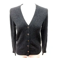 イエナ IENA カーディガン ニット 長袖 ウール ダークグレー /RT