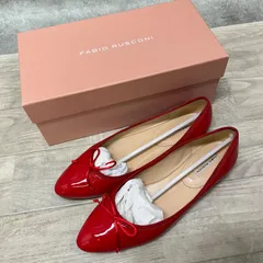 中古 FABIO RUSCONI ファビオルスコーニ パンプス フラットシューズ バレエシューズ 赤 38 【a93112d9】