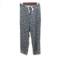 ガリャルダガランテ GALLARDAGALANTE テーパードパンツ 総柄 0 XS 黒 ブラック 白 ホワイト /YI