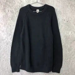 GAP ギャップ クルーネック ガーター ニット セーター ダークブルー Mサイズ 〇◇☆
