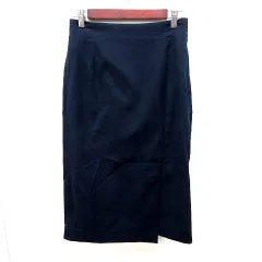 ロペピクニック ROPE Picnic スカート タイト ロング 麻混 リネン混 38 紺 ネイビー /RT