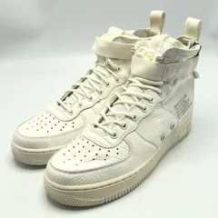 【中古】NIKE SF Air Force 1 Mid Triple Ivory スニーカー 26.5cm AA6655-100 ホワイト ナイキ[10]