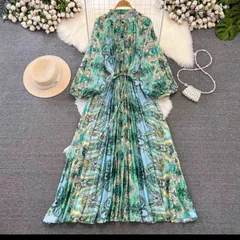 YY241165-2【新品】大きいサイズレディースおしゃれロングワンピース春夏秋冬　パーティー