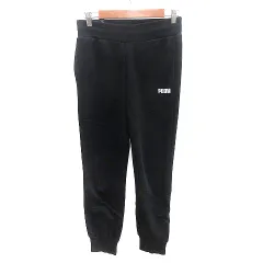 プーマ PUMA ジョガーパンツ スウェット ジャージ プリント XS 黒 ブラック /AU