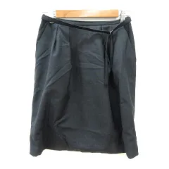 トゥモローランドコレクション TOMORROWLAND collection タイトスカート ひざ丈 ウール 36 S グレー /MN