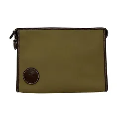 HUNTING WORLD(ハンティングワールド) セカンドバッグ カーキ×ダークブラウン レザー