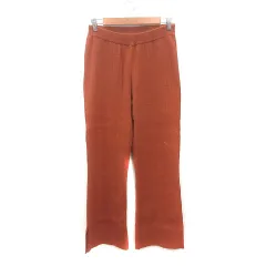 フリークスストア FREAKS STORE ニットパンツ フレア ブーツカット リブ M オレンジベージュ /MS