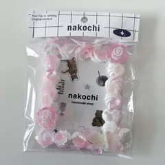 【アウトレット品】B8 ピンク×ホワイト　ホイップデコ　トレカケースデコ　トレカケース　硬質ケースデコ　レジン　ハンドメイド