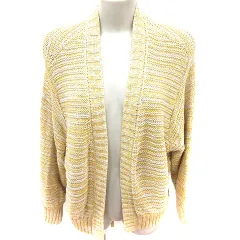 アーバンリサーチ ドアーズ URBAN RESEARCH DOORS カーディガン ニット 長袖 麻混 リネン混 M マスタード /RT