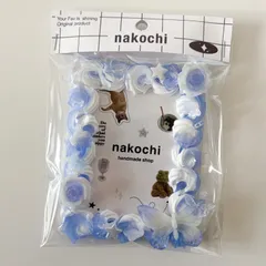 【アウトレット品】B8 ブルー×ホワイト　ホイップデコ　トレカケースデコ　トレカケース　硬質ケースデコ　レジン　ハンドメイド