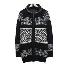 19634 ザラ ウールブレンド ジップアップ ニット ジャケット 100 メンズ カーディガン ブランド古着