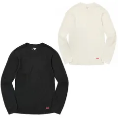 Supreme / Hanes シュプリーム ヘインズ サーマル クルー 長袖 Tシャツ Thermal Crew ブラック ナチュラル ロングスリーブ クルーネック カットソー トップス メンズ レディース ユニセックス 【新品・本物】 売れ筋