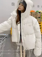 レディース 中綿ジャケット ダウンコットンコート アウター パフコート ベスト フード付き ショート丈 袖取り外し可能 中綿コート 秋冬用 
